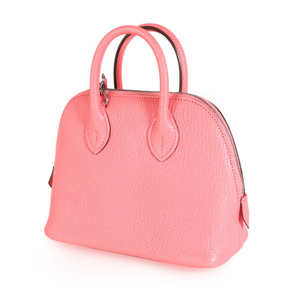 HERMES Rose D'ete Chevre Mini Bolide PHW - Picture 4 of 6